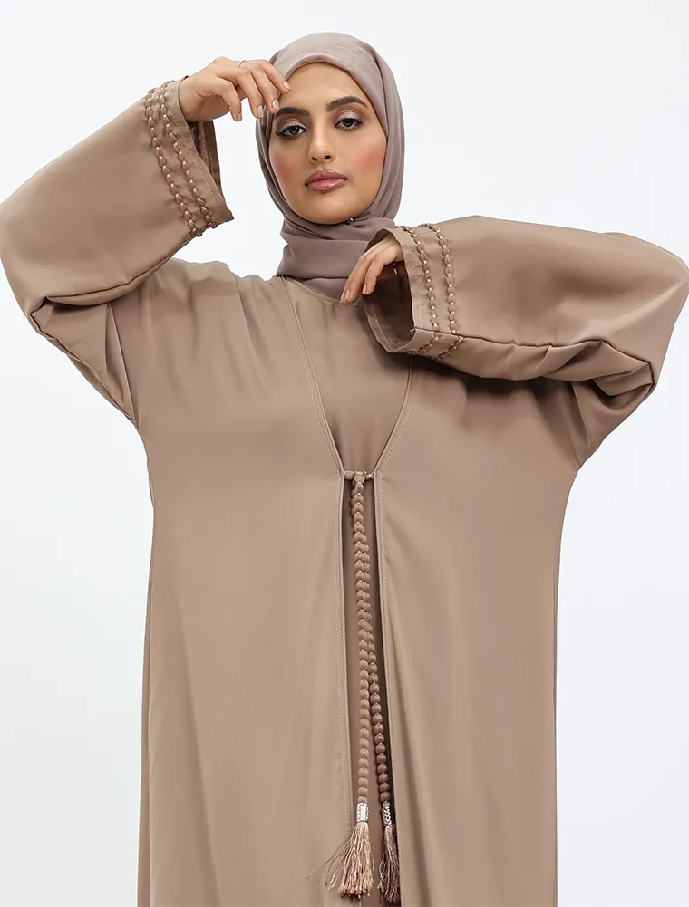 Mocha Naira Abaya 2 Peice